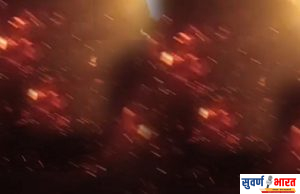 शेतकऱ्याच्या गुरांच्या गोट्याला आग जळून खाक सोनुर्ली गावातील येथील घटना