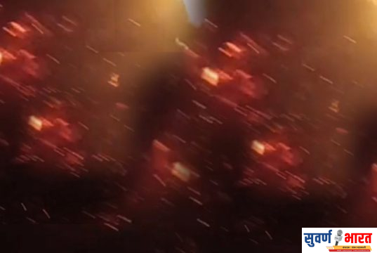 शेतकऱ्याच्या गुरांच्या गोट्याला आग जळून खाक सोनुर्ली गावातील येथील घटना